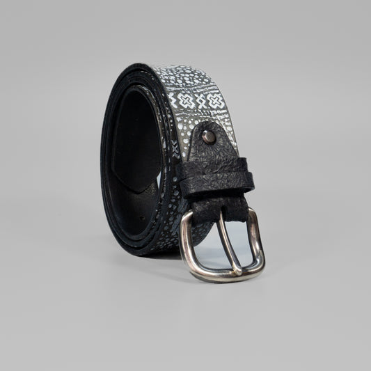 Ručne vyrobený pánsky kožený opasok do riflí "Saylor"