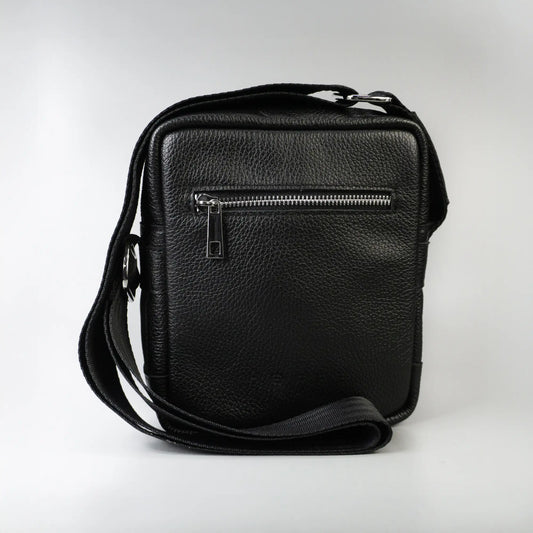 Čierna pánska kožená taška "Vancouver"