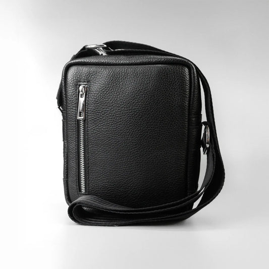 Čierna pánska kožená taška "Vancouver"