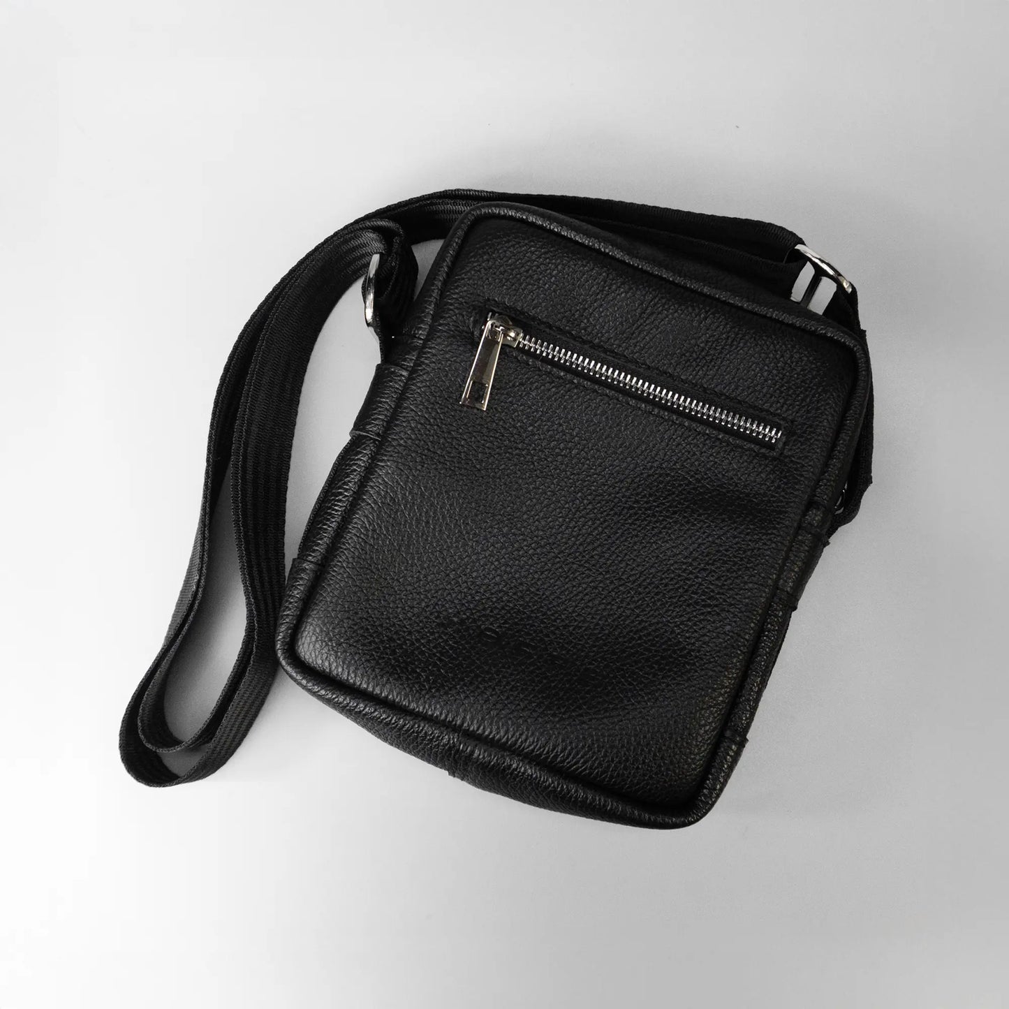 Čierna pánska kožená taška "Vancouver"