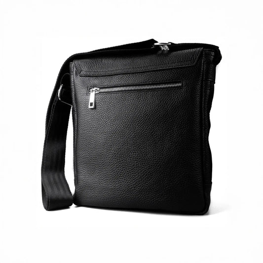 Čierna pánska kožená taška "Ottawa"
