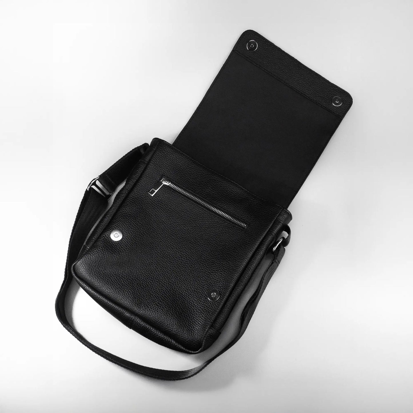 Čierna pánska kožená taška "Ottawa"