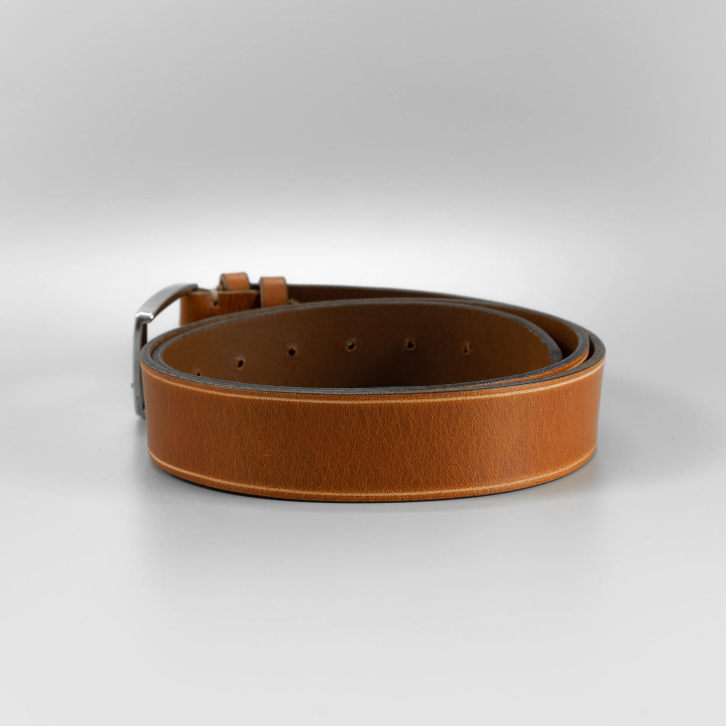 Hnedý pánsky kožený opasok do riflí "Brown 35mm" široký 3,5 cm