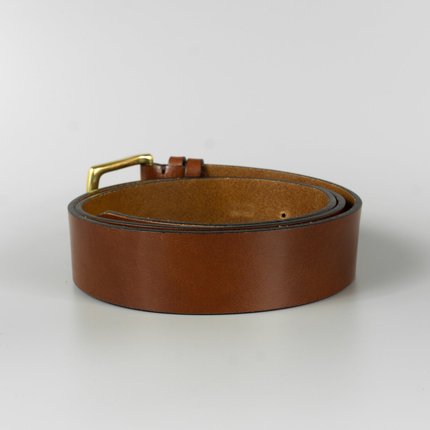 Hnedý pánsky kožený opasok do riflí "Morris" široký 4 cm