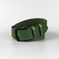 Zelený pánsky kožený opasok do riflí "Soldier" široký 4 cm
